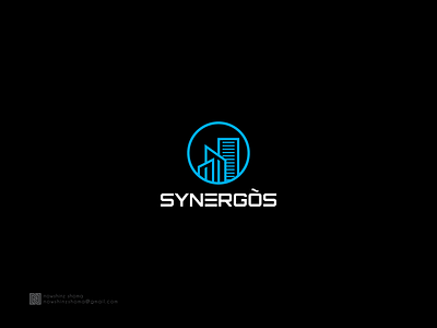 Synergos company graphic design logo logo design minimal modern logo