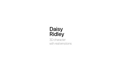 Daisy Ridley 3D Character 3d 3dart 3dcharacter 3ddesign 3dhuman 3dmodeling art blender3d branding design fashion render