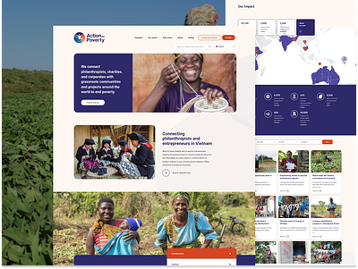 International NGO - website africa australia charity colorful donate homepage international aid landing page ngo non for profit ui ux uxui web design