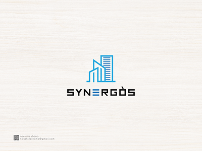 Synergos company graphic design logo logo design minimal modern logo