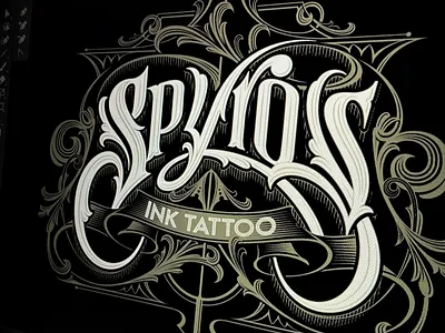 Spyros Ink Vector adobeillustrator branding design lettering logo logotype ornament type typeface typography victorian