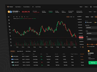 Horizon Finance UI Concept cex crypto crypto exchange crypto ui exchange exchange ui orderbook ui uidesign uiux uiux design webdesign website