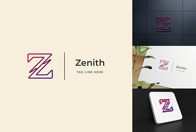 Zenith-Letter Z- Logo design(Unused) app logo brand identity gradient logo icon logo logo mark logo type minimal logo modern logo symble