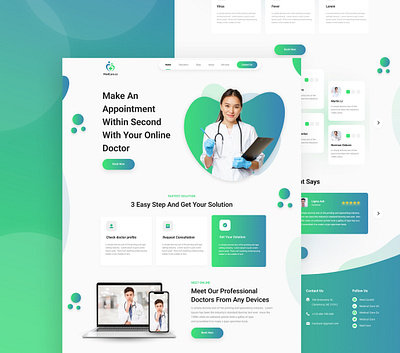 Medical Care Consultation - Web Design branding design graphic design typography ui ux