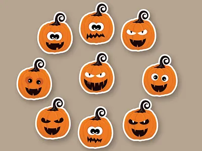 Halloween pumpkin face animal autumn cartoon cartoon halloweeen cartoon pumpkin character cute halloween cute pumpkin fall pumpkin funny halloween funny pumpkin graphic design halloween halloween character halloween pumpkin illustration pumpkin face spooky stickers