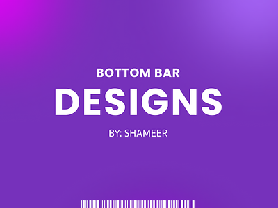 Bottom Bar Designs graphic design ui
