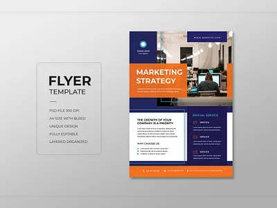 Flyer Premium Template Marketing Business branding brochure design business flyer template design flyer layout marketing modern professional promotion psd