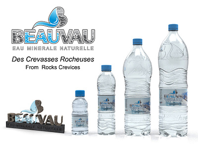 BEAUVAU Water Bottle Design & Branding 3d 3d bottle 3d bottle design 3d modeling bottle design brand identity branding france labeling package design packaging paris water water bottle water bottle design water branding water labeling water packaging