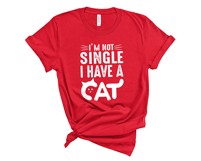 Cat T-Shirt Design cat cat lover cat t shirt design cat vector funny cat graphic design illustration typography vector