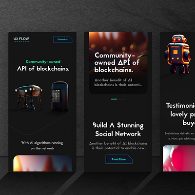 Blockchains API Landing page 3d animation branding design development graphic design illustration logo motion graphics typography ui ux