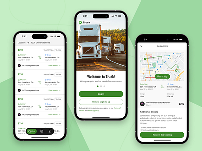 UIUX Truck Driver Logistics App design driverapp logisticsapp software truck uiux