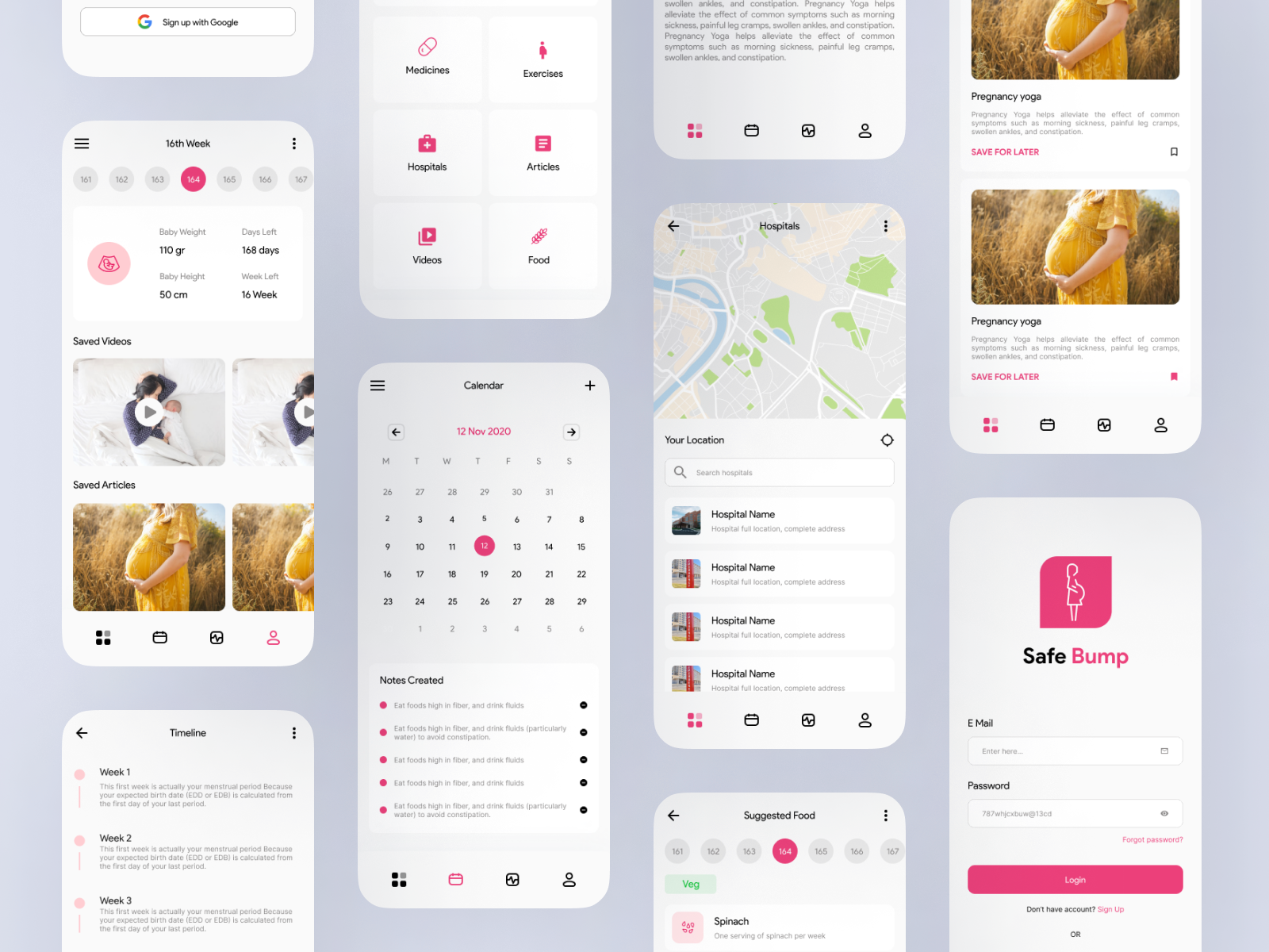 SafeBump - Maternal Health birth child childbirth education figmadesign healthcare maternalhealth mother pregnancy safebump