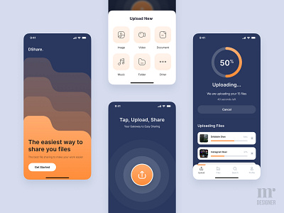 File Uploading and Sharing App - Daily UI 031 app app design clean cloud design dribbble file file manager file sharing file upload file uploading interaction design mobile app share store tap ui upload user interface ux