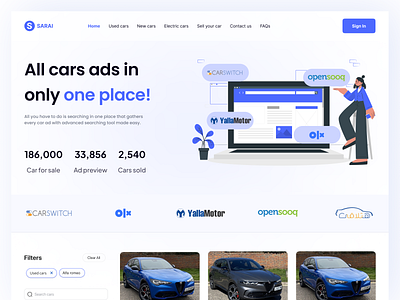 Cars selling and buying website automotive cars design designthinking figma illustration product productdesign ui userexpierence userinterface ux website