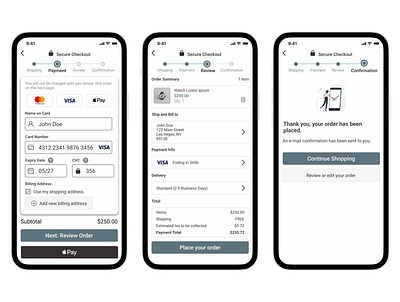 Daily UI 002 - Credit Card Checkout creditcardcheckout dailyui002 design mobile ui ux