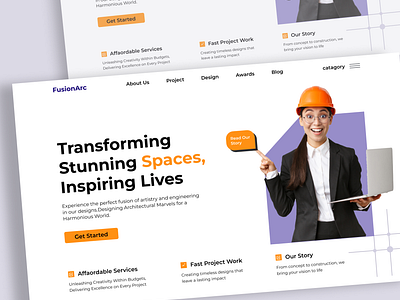 Architect Firm Landing Page agencylandingpage architectfirmwebsite architecture civilengineering consultancyfirm designfirmwebsite designhomepage interiorlandingpagedesign langingpage realstatedesignwebsite typhography uidesign