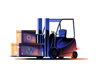 Forklift – Vector Illustration branding design forklift graphic design illustration loader logo transport truck ui vector
