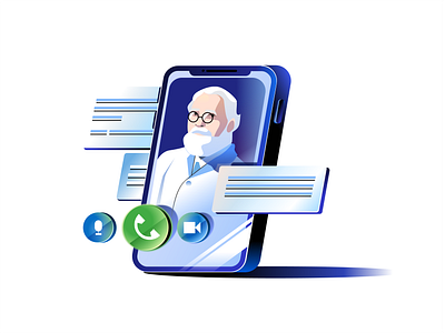 Online Consultant – Vector Illustration branding call chat consultant design graphic design icon illustration logo mobile online phone ui vector
