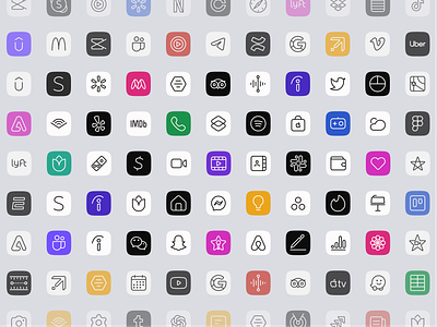 Lync - iOS Line Icons app icons homescreen icons ios line icons minimal personalisation