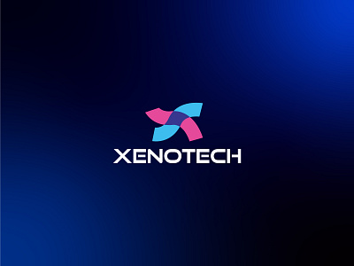 XENOTECH app logo design brand identity branding design graphic design illustration innovation logo it log logo logo designer logo maker ntural logo mark organic logo techlogo technological logo vector windows