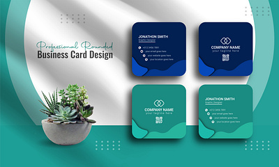 Modern Business card design addvertising banner branding business card businesscard businessflyer design illustration logo modern business card rounded business card ui vector