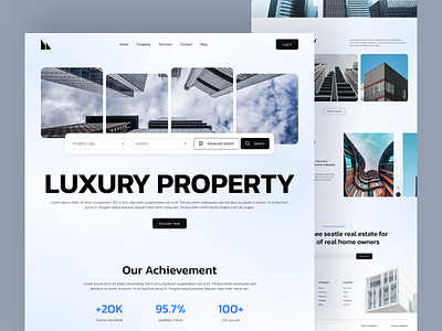 Modern Real Estate Website UI Design agency airbnb apartment booking booking website figma filter house minimal properties real estate agency real estate landing page real estate web realtor rent house search ui ux uidesign