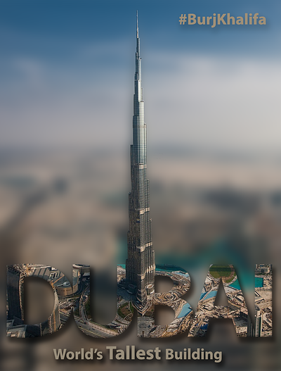 Dubai Poster architecture burj khalifa design dubai illustration photoshop poster vector