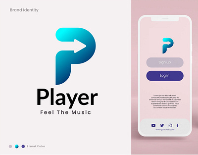 Player Logo Design 3dlogo app logo brand identity branding creative logo cripto logo custom logo design graphic design illustration logo logodesign logodesigner logos logotype minimal logo modernlogo professional logo design stationary