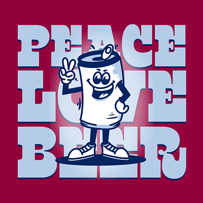 Peace, Love & Beer apparel design beer branding craft beer design illustration love peace positive vec vector