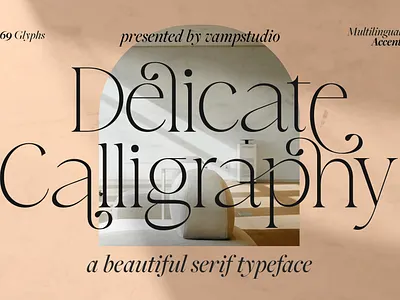 Delicate Calligraphy Modern Display Serif branding design elegant font font font awesome font design font family fonts logo modern font serif serif font ty typeface