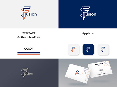 Concept: Fusion - Tech Logo Design (Unused) branding graphic design logo logo design marketing monogram sabrina abdur rahman sabrina graphics vect plus