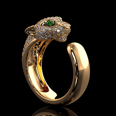 Cartier Panthère 3djewelry animation cartier design engagementring finejewelry jewellery jewelry jewelryvisualization render ring ringoftheday