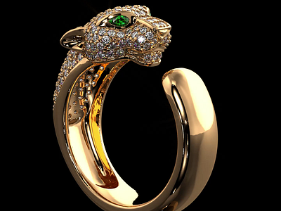 Cartier Panthère 3djewelry animation cartier design engagementring finejewelry jewellery jewelry jewelryvisualization render ring ringoftheday