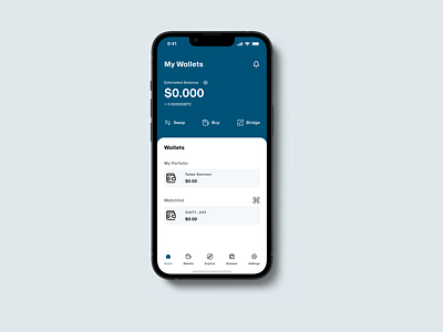 Cryptocurrency Wallet with Portfolio Tracking Feature app design ui ux