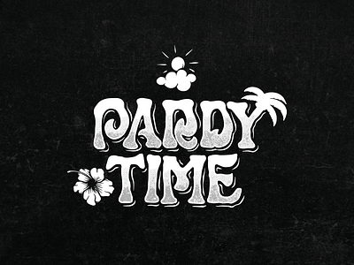 Design Pardy Time beach branding chill coffe time customlettering design fun graphic design handdrawn handlettering lettering logo logotype pardy time party sea slow living summer typography vintagedesign