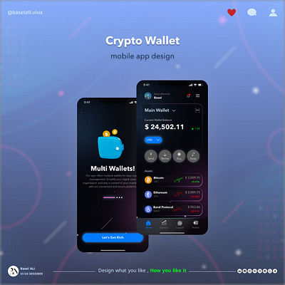 Crypto Wallet App Design design ui ux