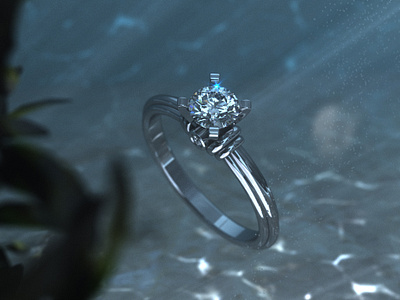 The wave of water 3d 3drender animation avatar branding jewellery jewelry motion graphics ring visualization water