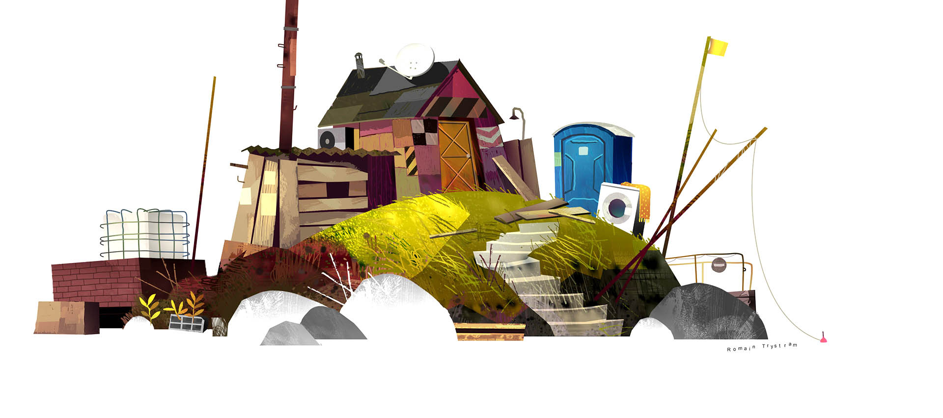 Terrains vagues adventure cabin childhood cool fun illustration island islands kids odissey playground pêche rust story visual