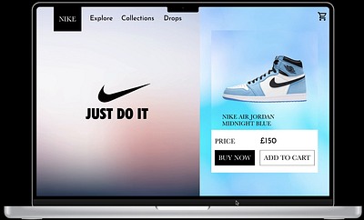 Website Design For A Nike Website branding graphic design motion graphics nike responsive website ui uiux user experience design user interface design ux