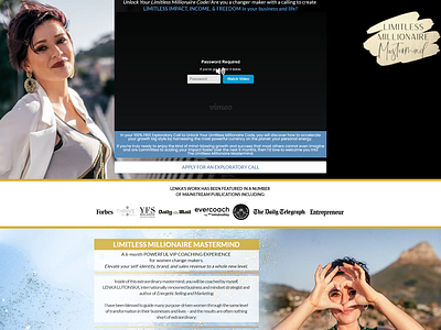 Lenka Lutonska design graphic design landing page web page website design