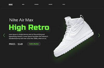 Nike - Ecommerce Website Design branding design development graphic design illustration logo typography ui ux vector