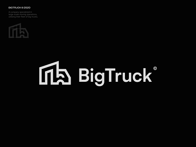BigTruck — Logo Design big branding house logo logo design logotype moving company truck