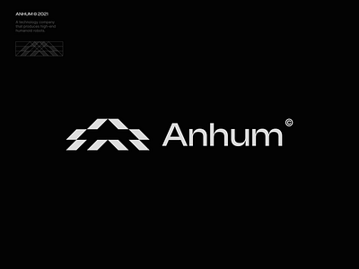 Anhum — Logo Design | Concept brand identity branding graphic design logo logo design robotic tech technical typography vector