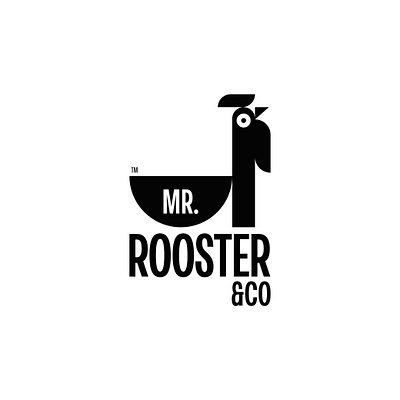 MR ROOSTER branding flat icon illustration logo minimal