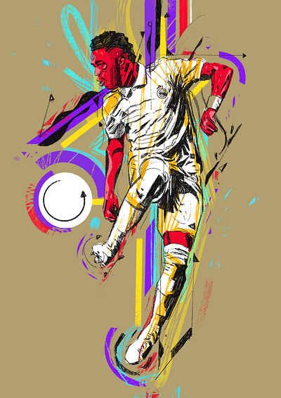 Vinicius Jr character football illustrated portrait illustration illustrator madrid real people portrait portrait illustration procreate soccer vini jr