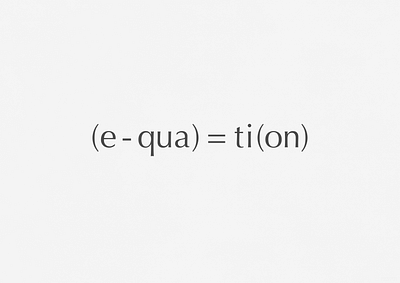 Equation | Typographical Poster font graphics letters minimal poster serif simple text type typography