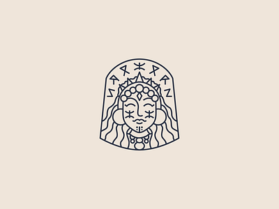 amazigh queen logo branding design face logo logo minimal vector woman face woman logo