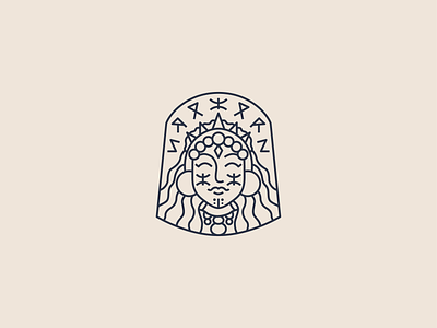 amazigh queen logo branding design face logo logo minimal vector woman face woman logo