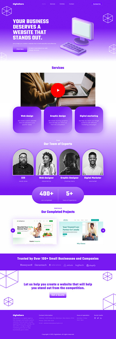 Digitalizers - Digital Agency 👩‍💻🎨 design landing page landingpage ui ui design uidesign web design webdesign