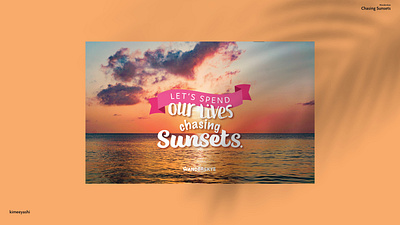 Wanderskye Chasing Sunsets art beach branding design designer graphic design graphic designer illustration lettering ocean photography sun sunset typography vector wall art wallpaper